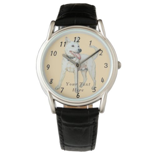 original picture of a white American bulldog Watch