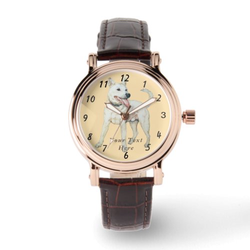 original picture of a white American bulldog Watch