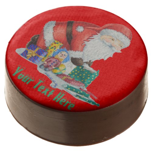 original picture of cute father christmas chocolate covered oreo