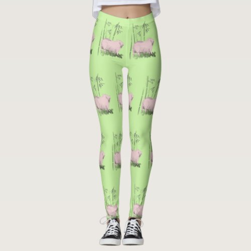 Original Pig and Bamboos Choose color Leggings