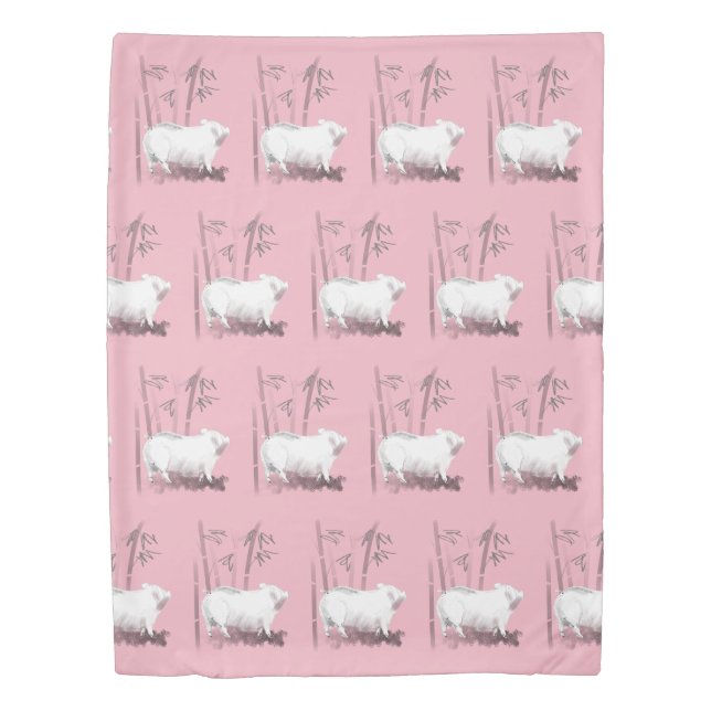 Original Pig Bamboos 2 Choose color Duvet Cover (Front)