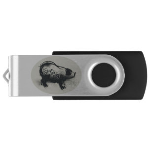 Original Pig Drawing with 2019 USB Flash Drive