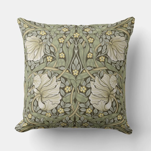 original pimpernel,William Morris,timeless design  Throw Pillow (Front)