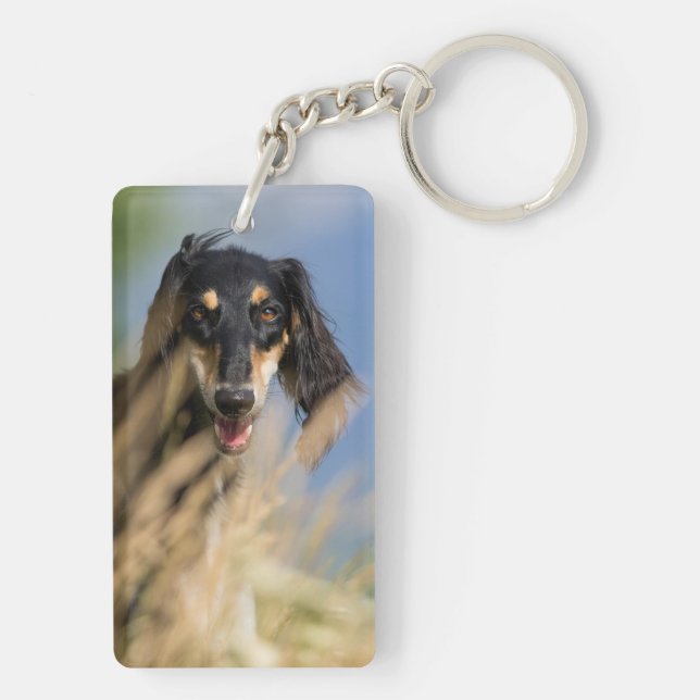 Original Poem & Pet Photo Blue Keychain (Back)