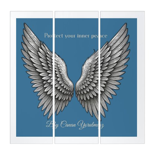 Original Protect Your Inner Peace Angel Wings Art