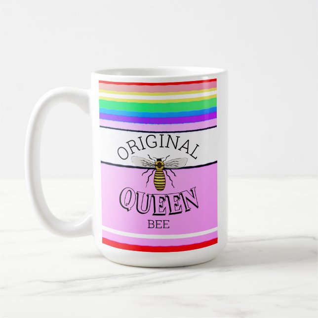 Original Queen Bee Stripes Coffee Mug (Left)