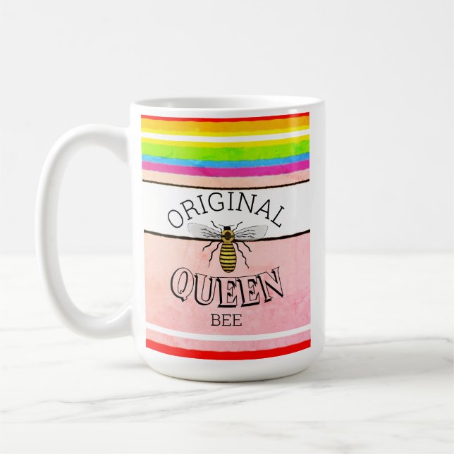 Original Queen Bee Stripes Coffee Mug (Left)
