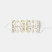 Original Queen of Hearts Gold Crown Tiaras white Adult Cloth Face Mask (Front, Folded)