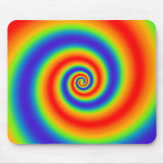 Original Rainbow Gradient Colorful Spiral Effect Mouse Pad