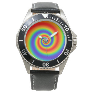 Original Rainbow Gradient Colorful Spiral Effect Watch