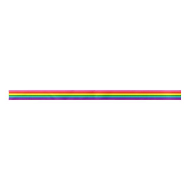 Original Rainbow Pride Flag Satin Ribbon (Front)