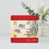 Original Rats Bamboo painting 2020 SFCI (Standing Front)