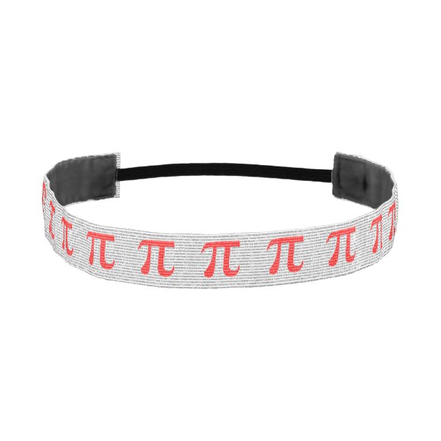 Original red number pi day mathematical symbol athletic headband (Front)