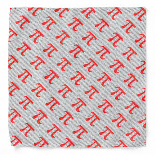 Original red number pi day mathematical symbol bandana