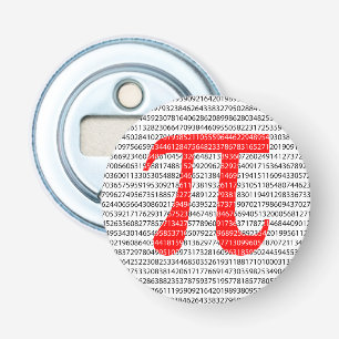 Original red number pi day mathematical symbol bottle opener