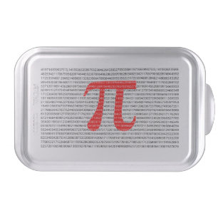 Original red number pi day mathematical symbol cake pan