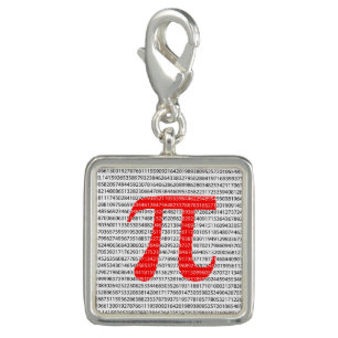 Original red number pi day mathematical symbol charm