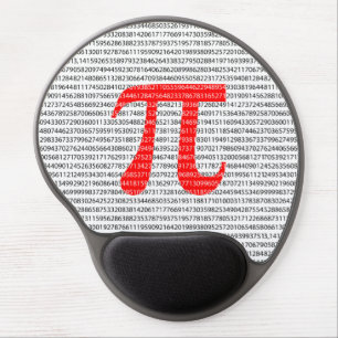 Original red number pi day mathematical symbol gel mouse pad