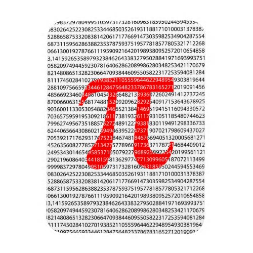 Original red number pi day mathematical symbol magnet