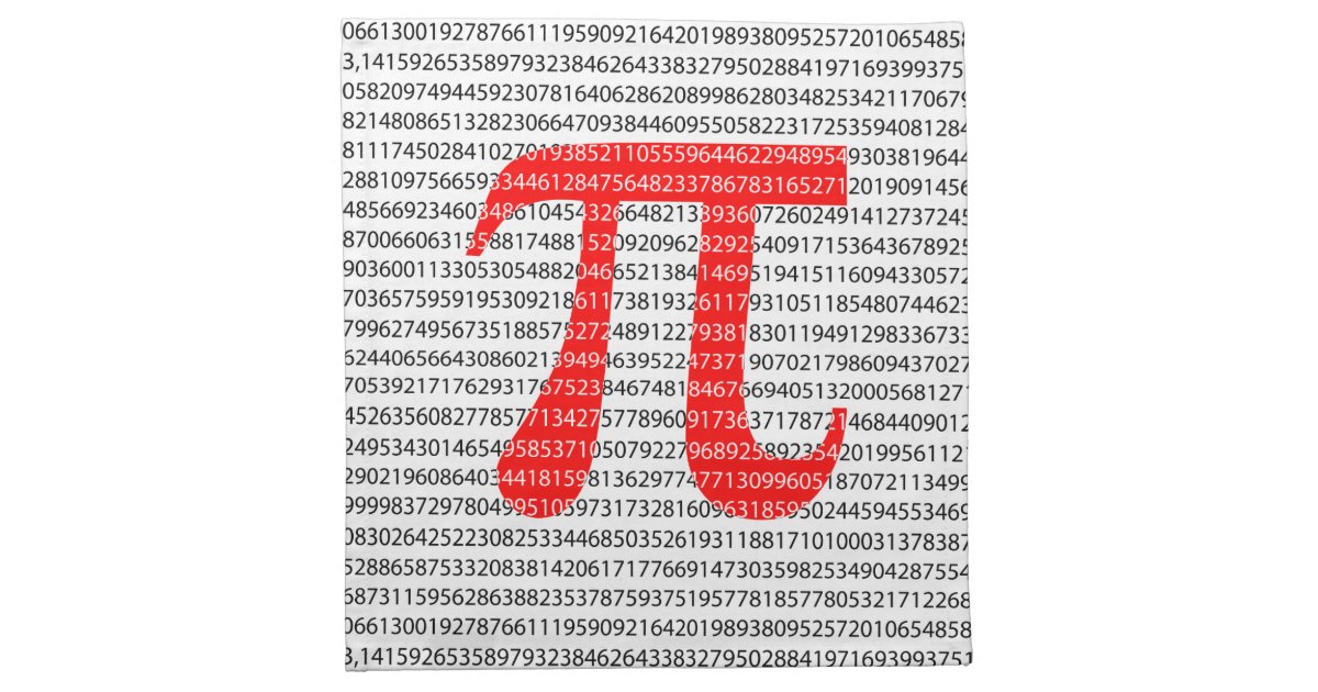 Original red number pi day mathematical symbol napkin | Zazzle
