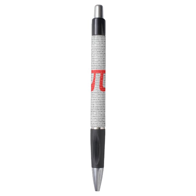 Original red number pi day mathematical symbol pen (Front Vertical)