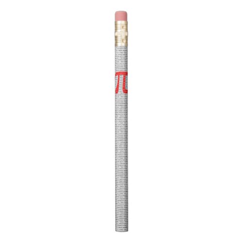 Original red number pi day mathematical symbol pencil