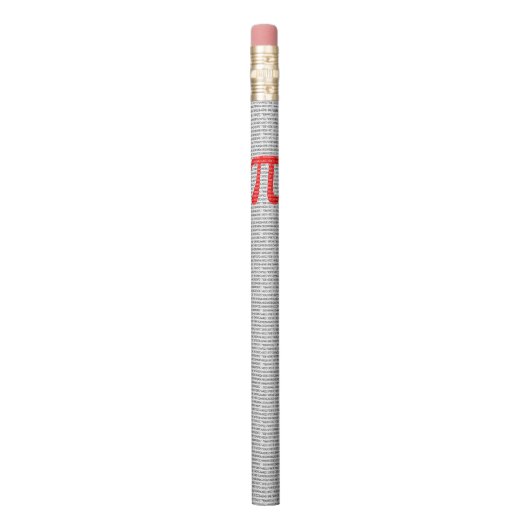 Original red number pi day mathematical symbol pencil (Vertical)