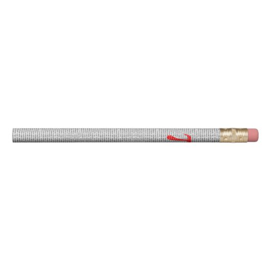 Original red number pi day mathematical symbol pencil (Rotated 270)