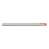 Original red number pi day mathematical symbol pencil (Back)