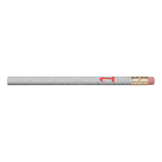 Original red number pi day mathematical symbol pencil (Rotated 90)