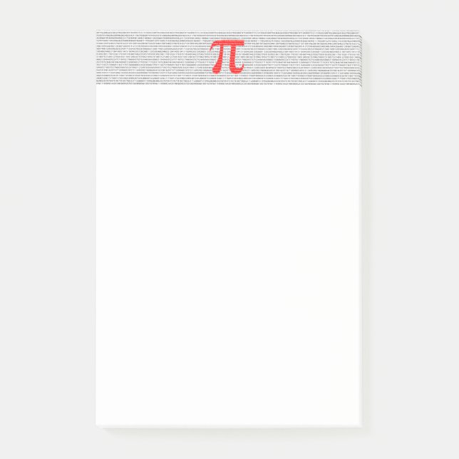 Original red number pi day mathematical symbol post-it notes (Front)