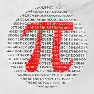 Original red number pi day mathematical symbol trinket tray