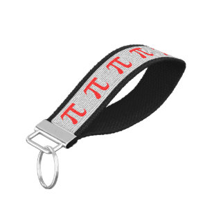 Original red number pi day mathematical symbol wrist keychain