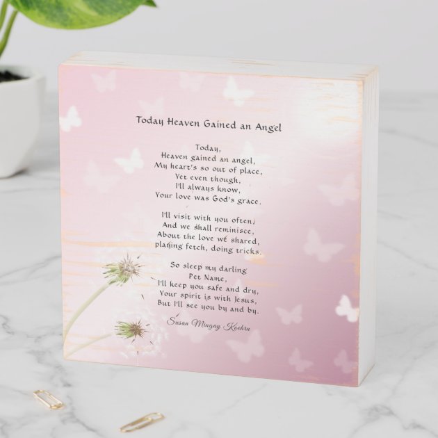 PET LOVER'S KEEPSAKE My Gift to Jesus & Four Feet in Heaven poems printed 
