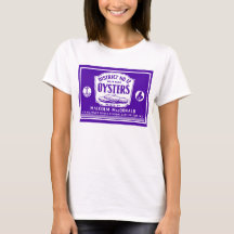 Original Retro Cape Breton Oysters Label T-Shirt