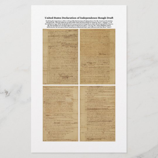 declaration of independence rough draft vs final draft