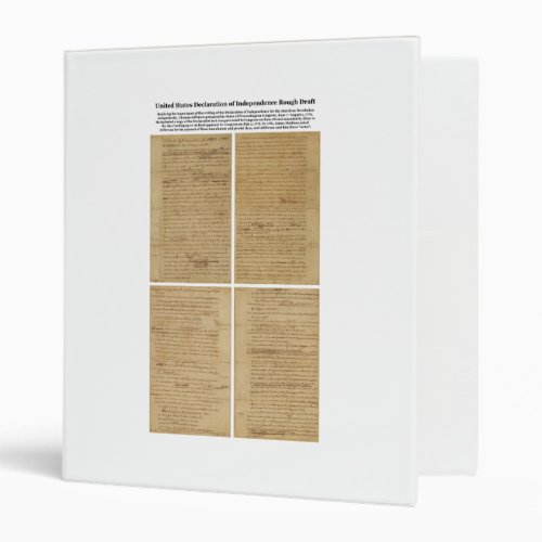ORIGINAL Rough Draft Declaration of Independence Binder