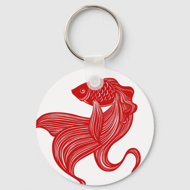 Original Scissors-cut Goldfish Keychain (Front)