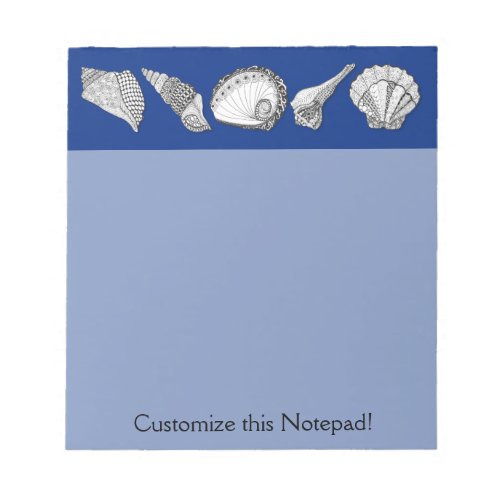 Original Seashell Collection Art Notepad