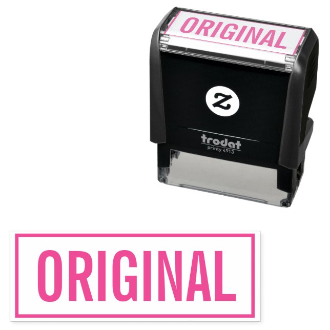 Original self-inking office stamp for documents (In Situ)