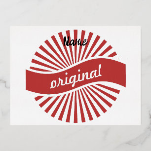 Original Sign Logo Thunder_Cove Foil Holiday Postcard