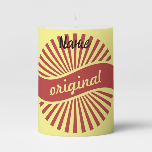 Original Sign Logo Thunder_Cove  Pillar Candle (Front)
