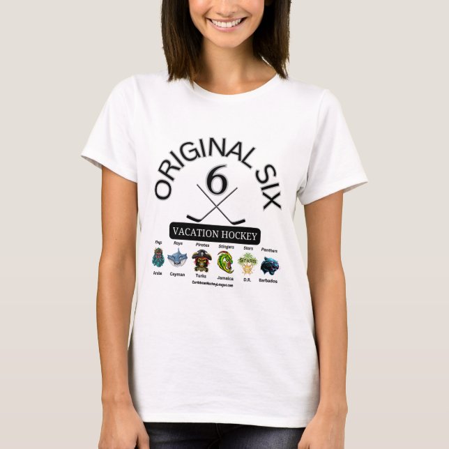 Original Six Vacation Hockey - CaribbeanHockey T-Shirt (Front)