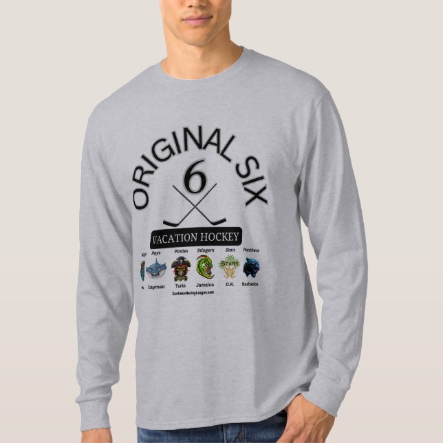 Original Six Vacation Hockey - CaribbeanHockey T-Shirt (Front)