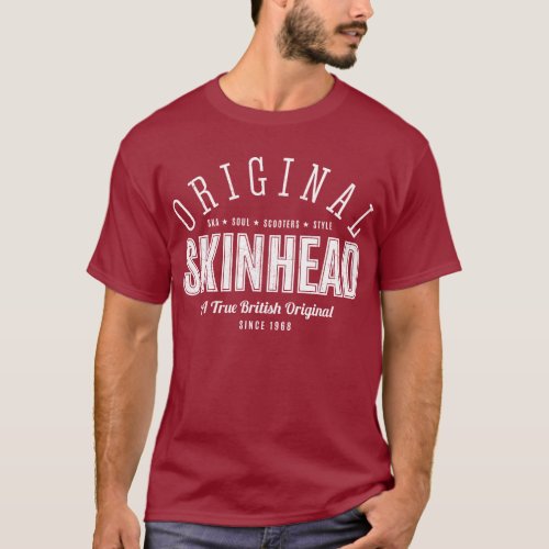 Original Skinhead â White Text T_Shirt