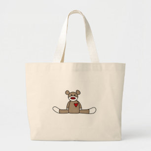 Original Sock Monkey Large Tote Bag