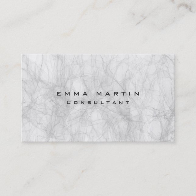 Original Sophisticated Grey Background Unique Business Card (Front)