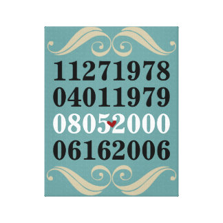 Original Special Dates Canvas Print