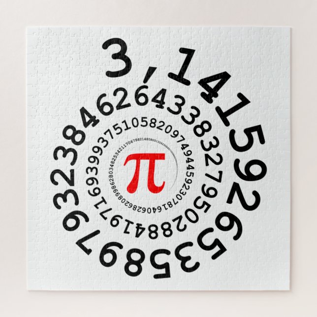 Original spiral of digits Pi number 3,14... Jigsaw Puzzle (Vertical)