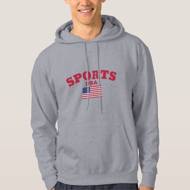 Original SPORTS USA Flag | True Classic Premium Hoodie (Front)